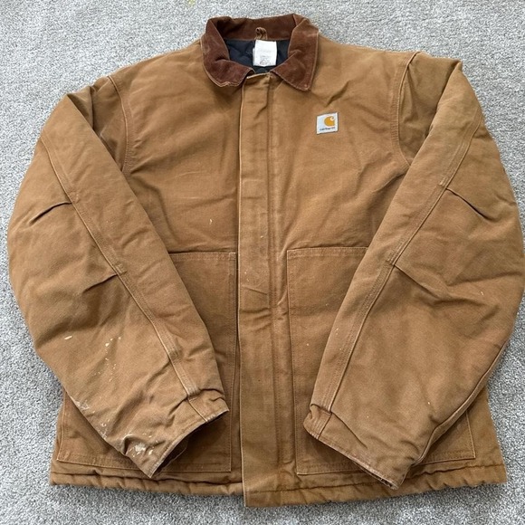 Vintage Y2K Carhartt J02 Brown Duck Jacket 44 Arctic Quilt Lined USA - Picture 8 of 8